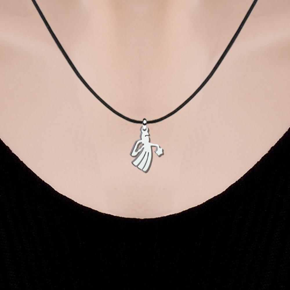 1291K Minik melek çelik kolye