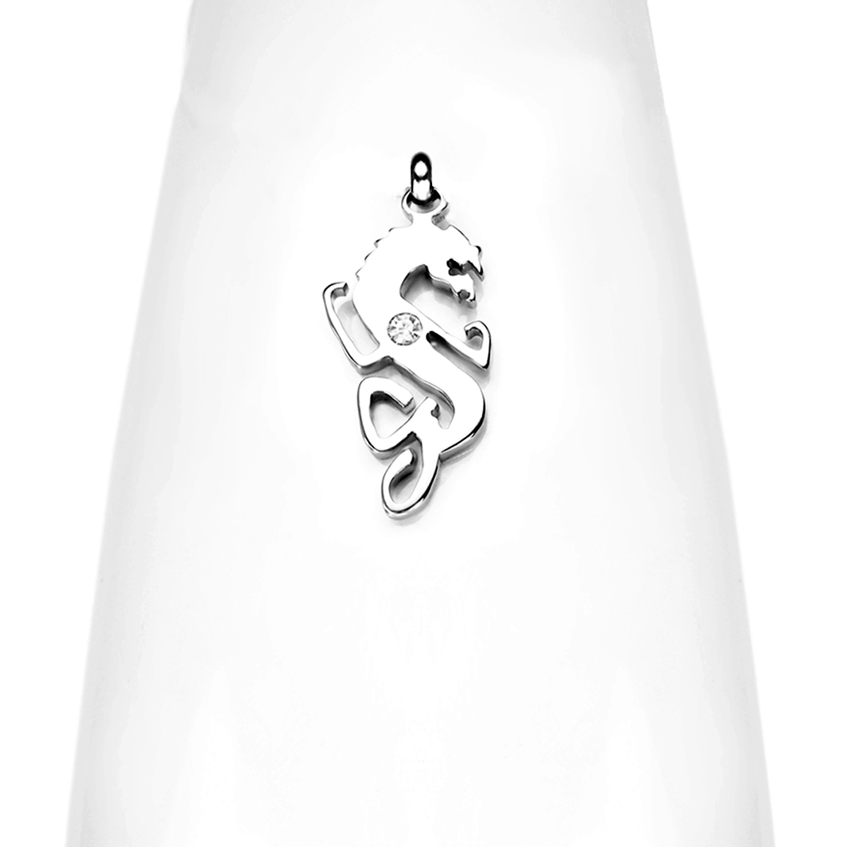 1316ZT Ejderha küçük çelik kolye 25 x 13 mm