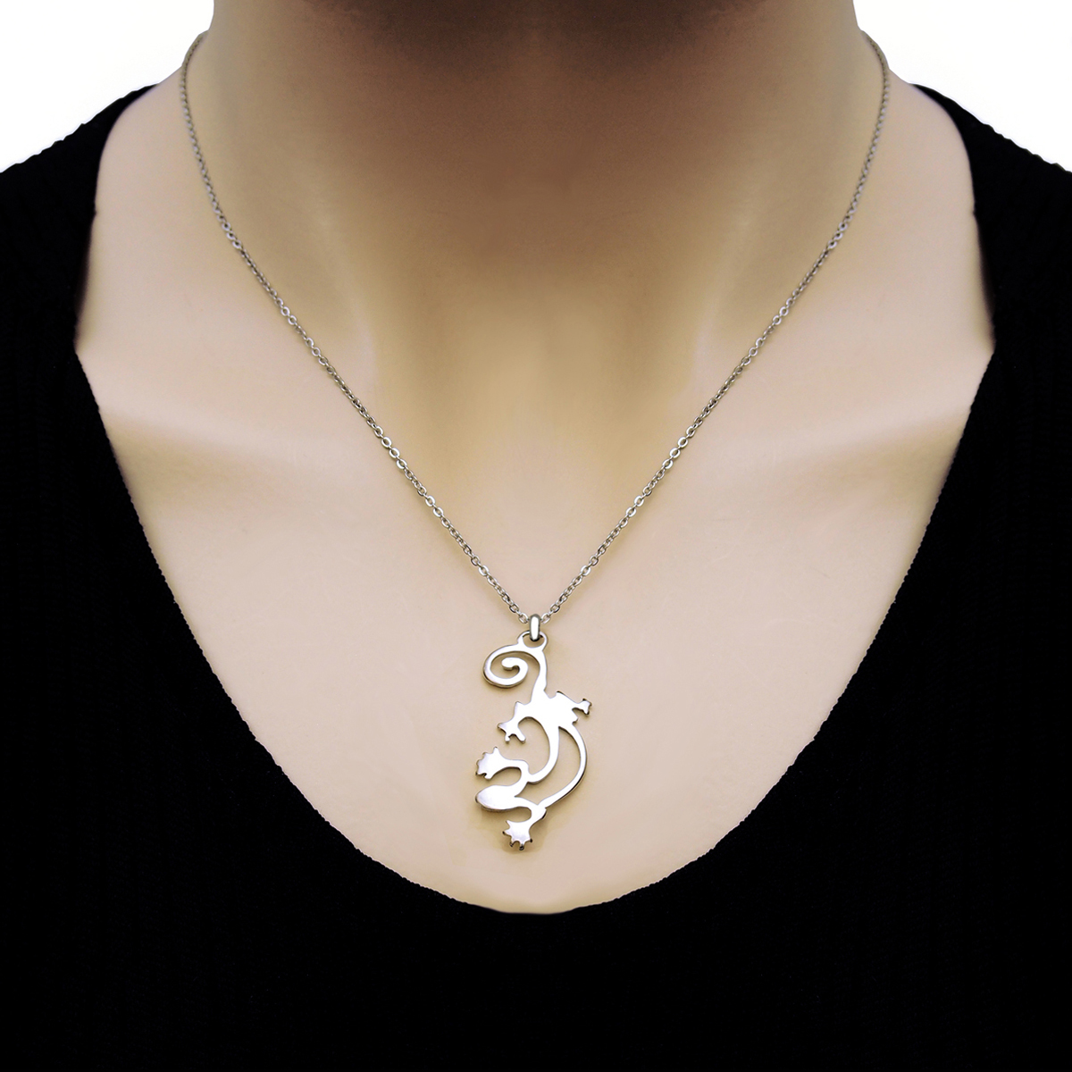 1337Z Semender çelik kolye   34 x 18 mm