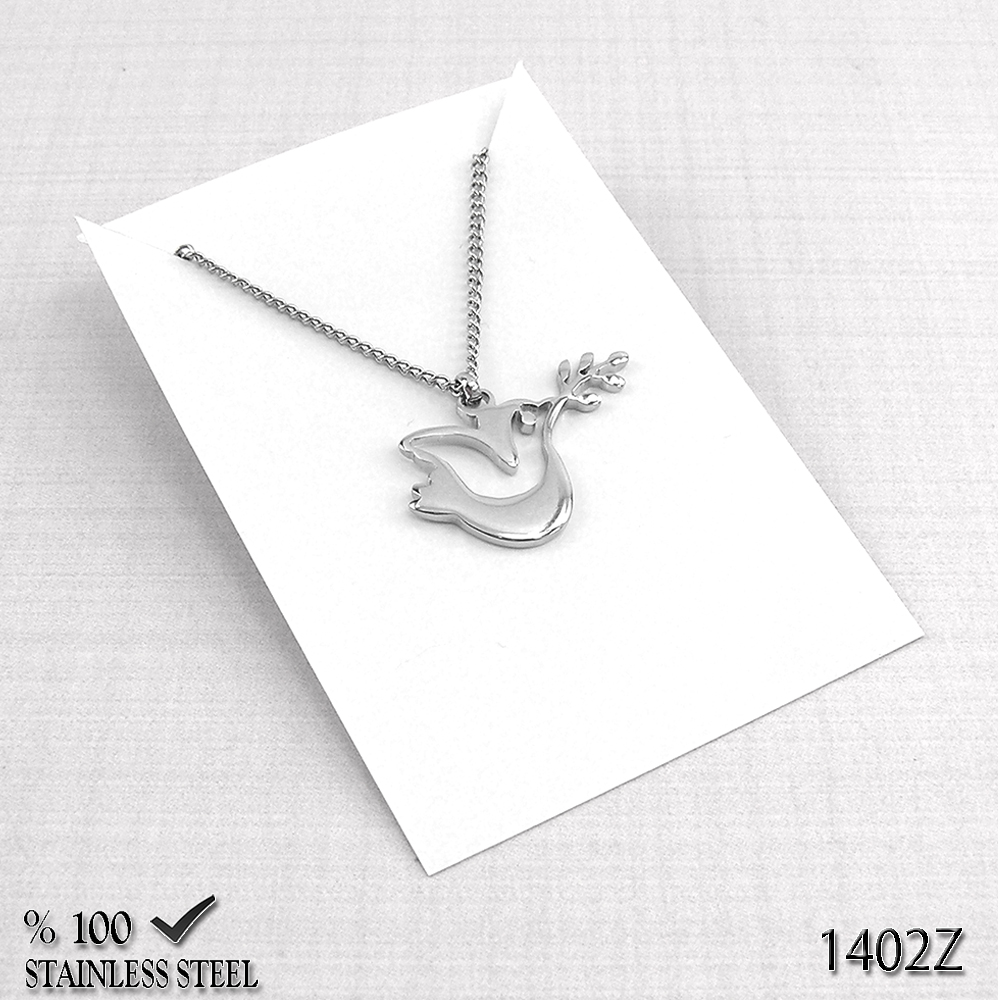 1402Z Barış güvercini çelik kolye
