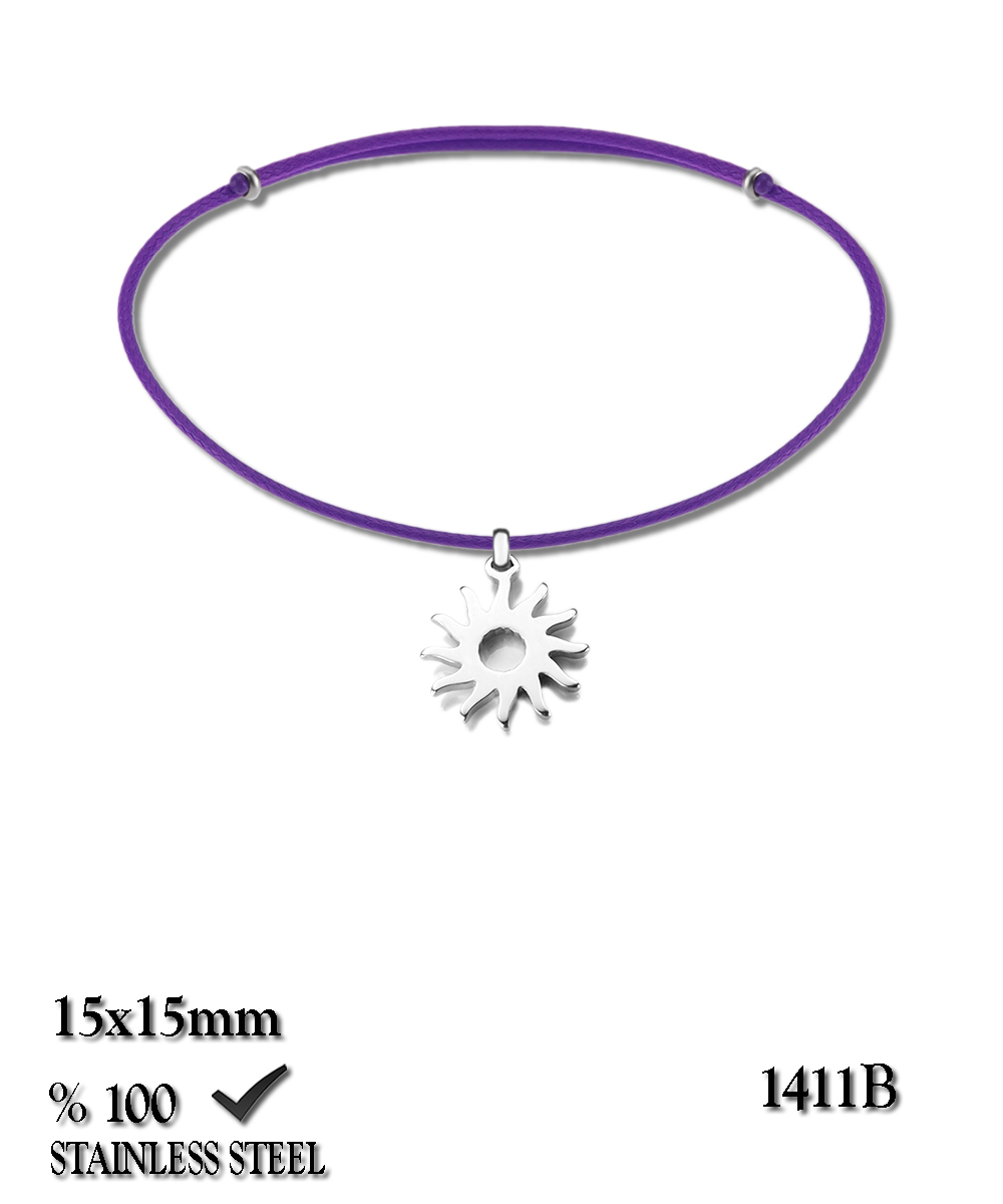 1411B Güneş kordon çelik bileklik