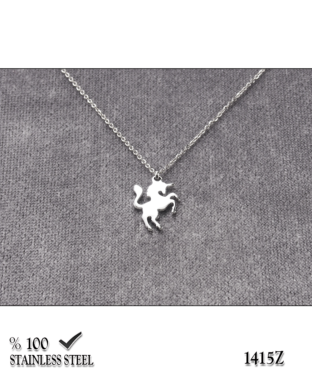 1415Z Minik unicorn çelik kolye
