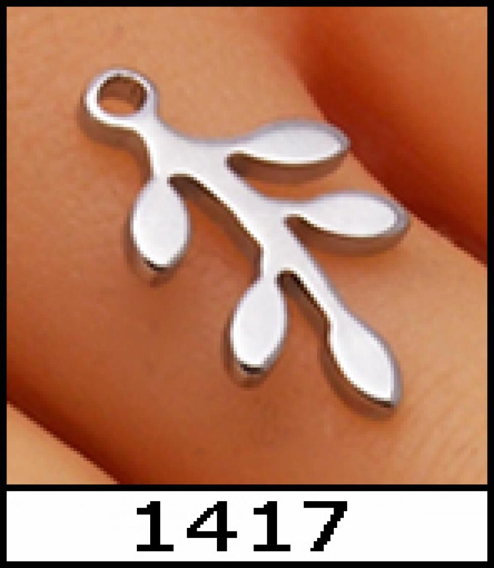 1417K Minik yaprak çelik kolye