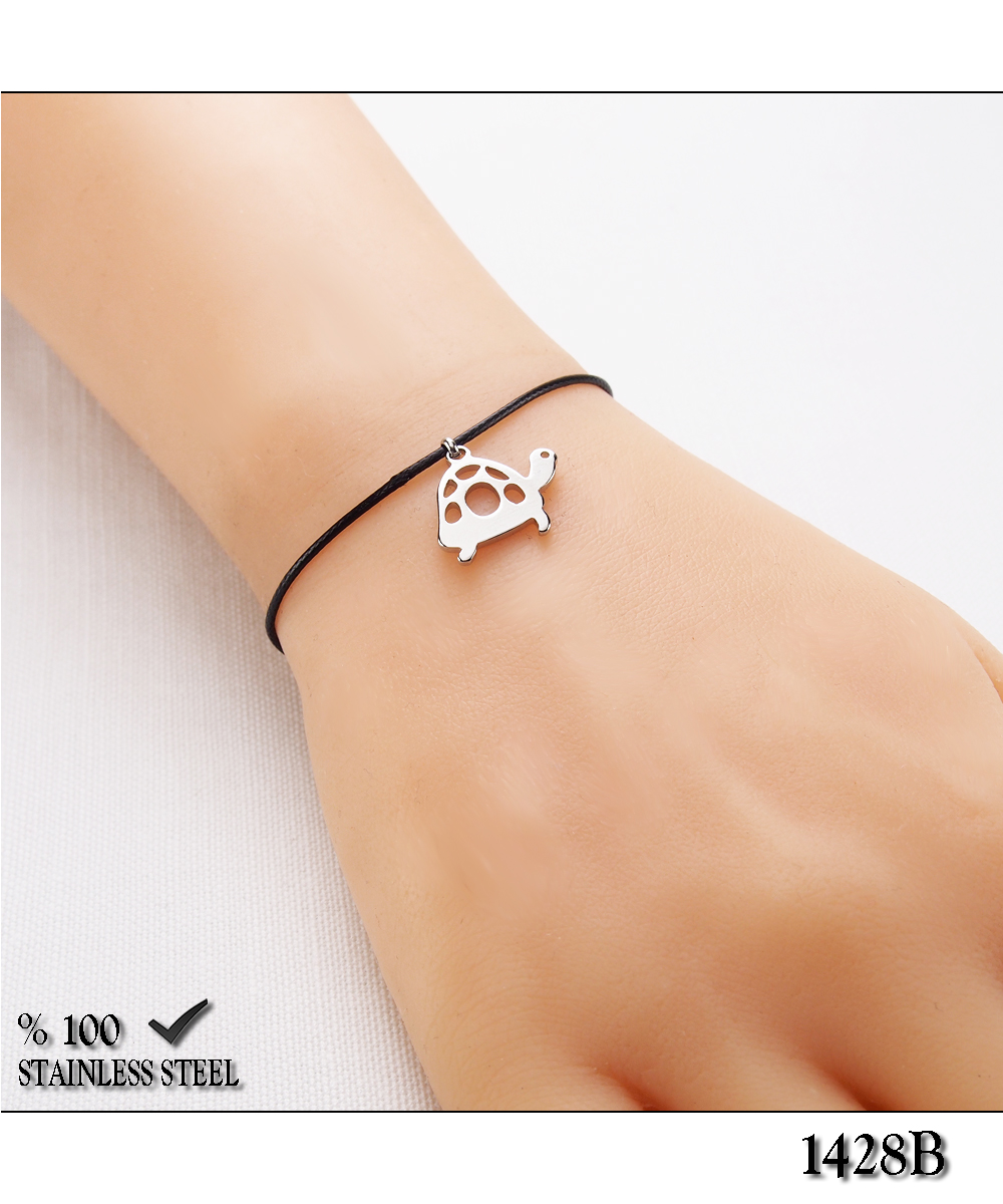 1428B Kaplumbağa kordon çelik bileklik