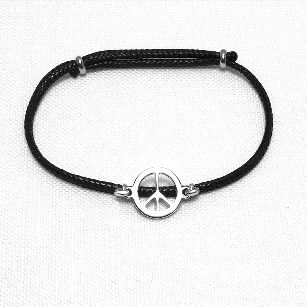 1457BS Peace Barış kordonlu çelik bileklik