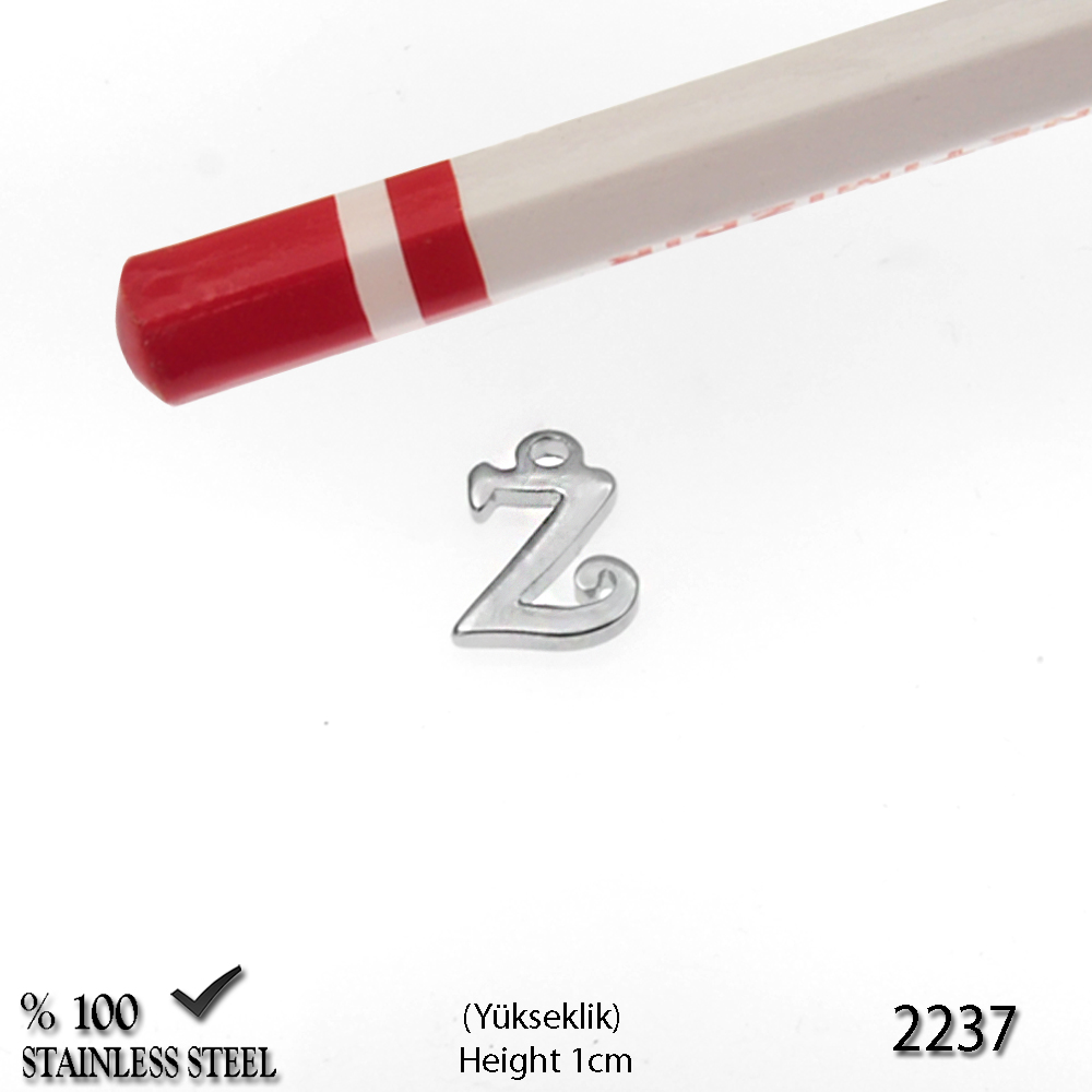 2237B Z harfi kordon çelik bileklik