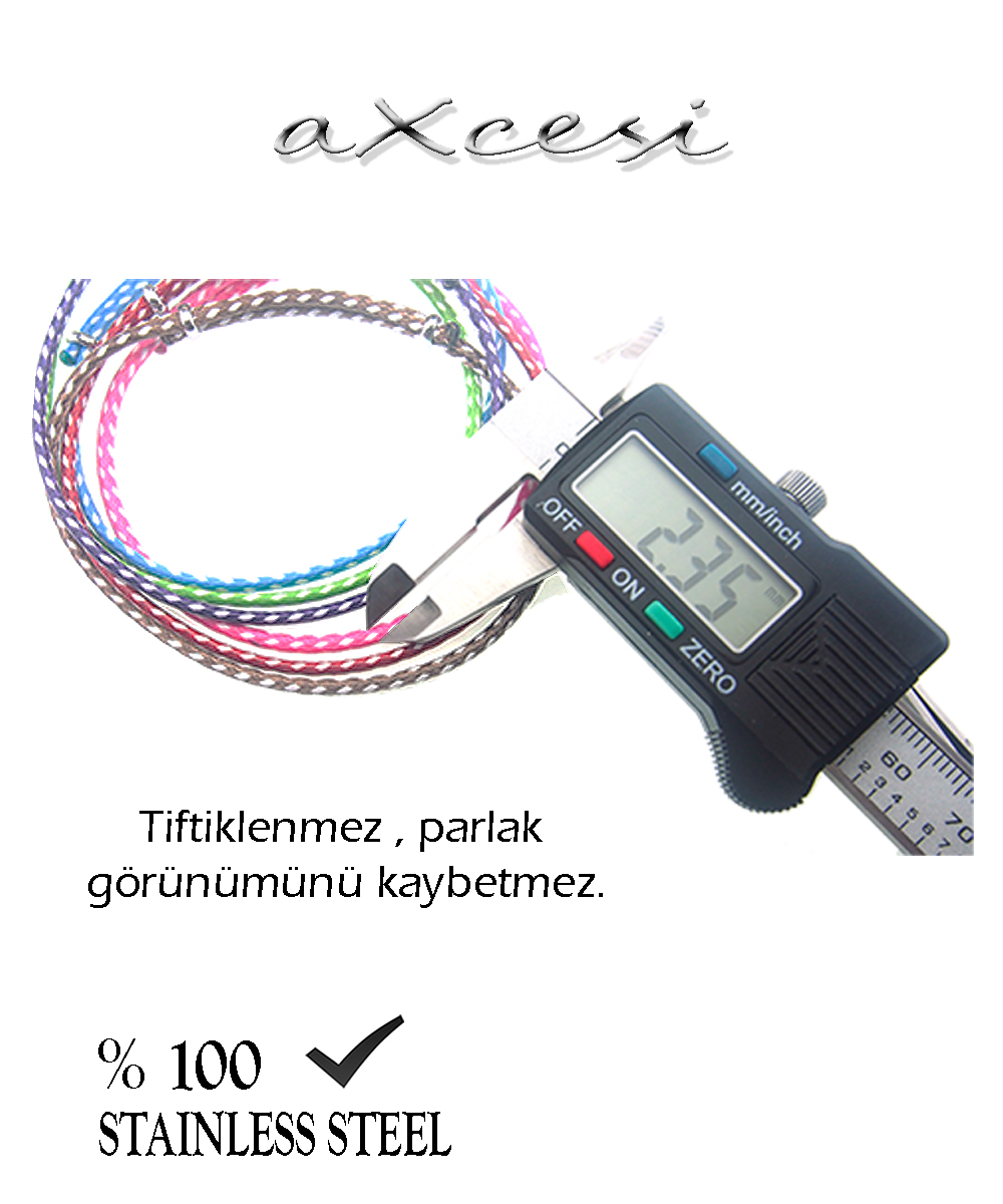 1723 2,3mm Mavi kordon bileklik