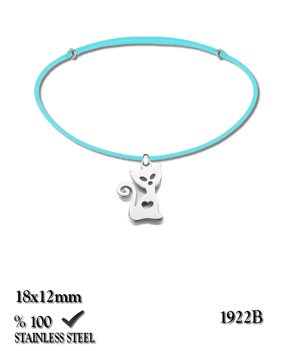 1922B Kedi kordon çelik bileklik