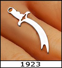 1923Z Minik zülfikar çelik kolye