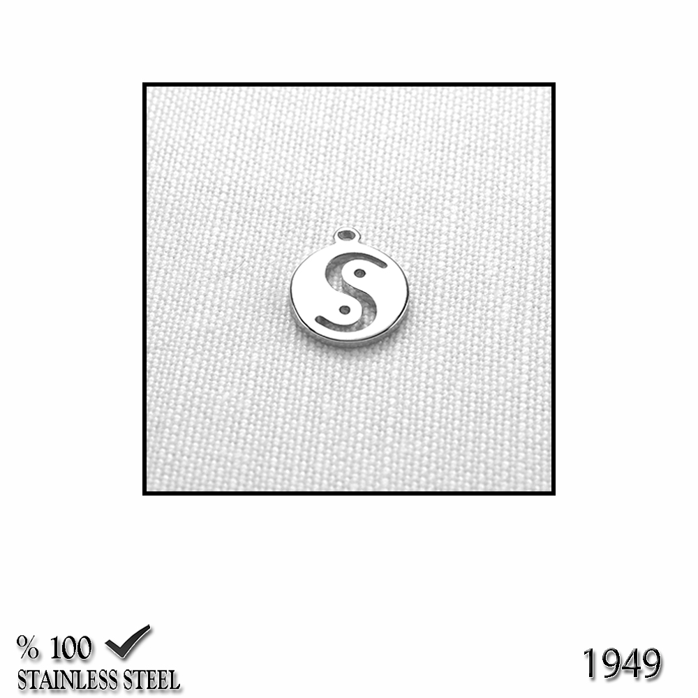 1949Z Minik yin-yang çelik kolye