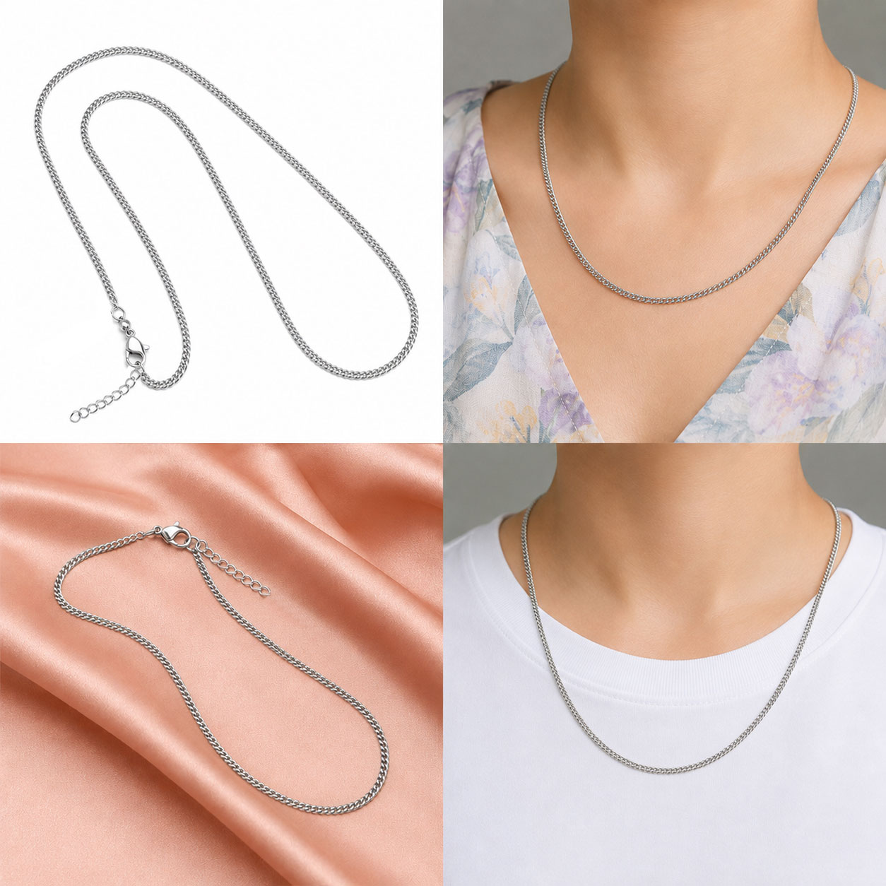 2103 Çelik kolye zinciri   2,3 mm