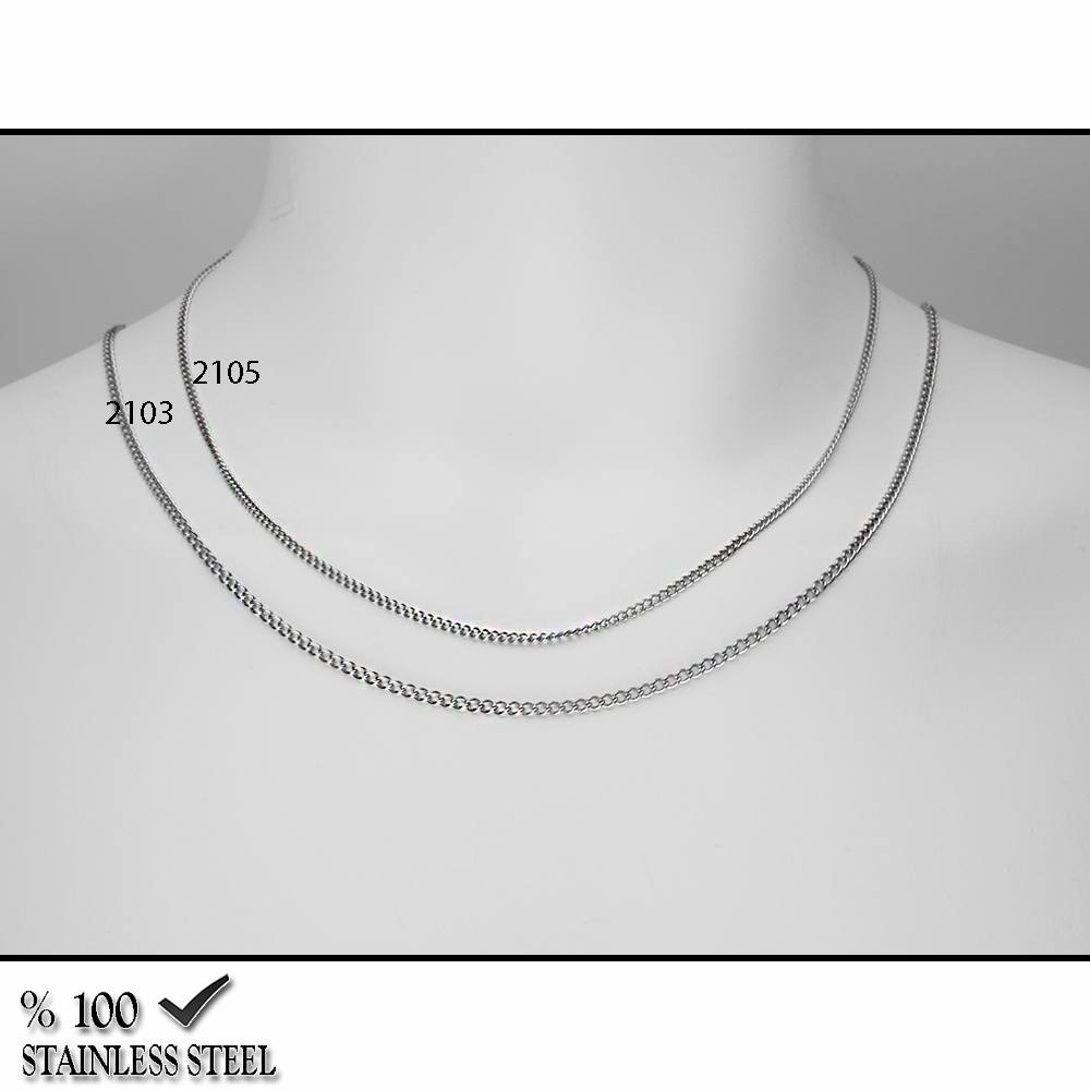 2103  Çelik kolye zinciri  2,3 mm
