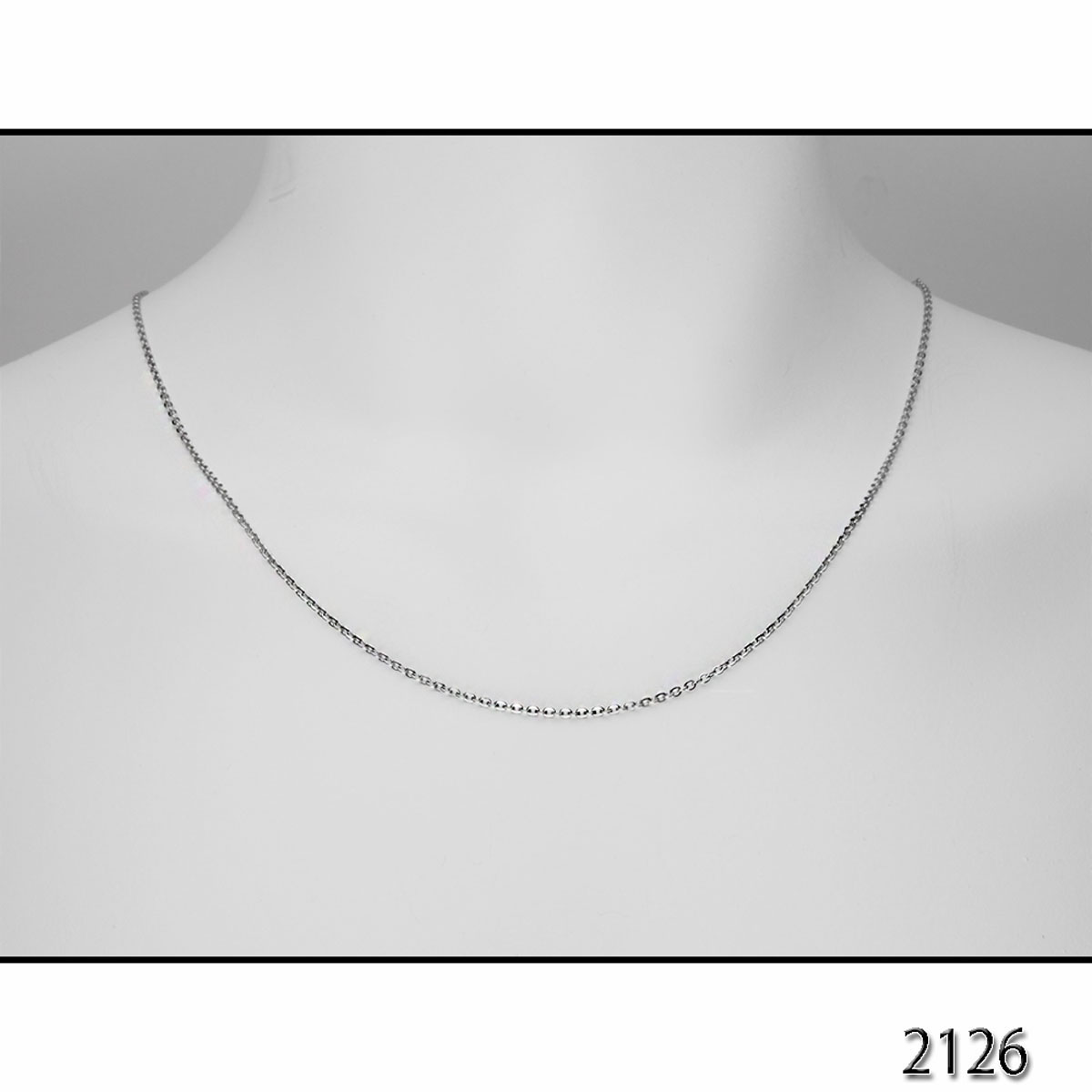 2126  Bayan çelik kolye zinciri 1,65 mm 