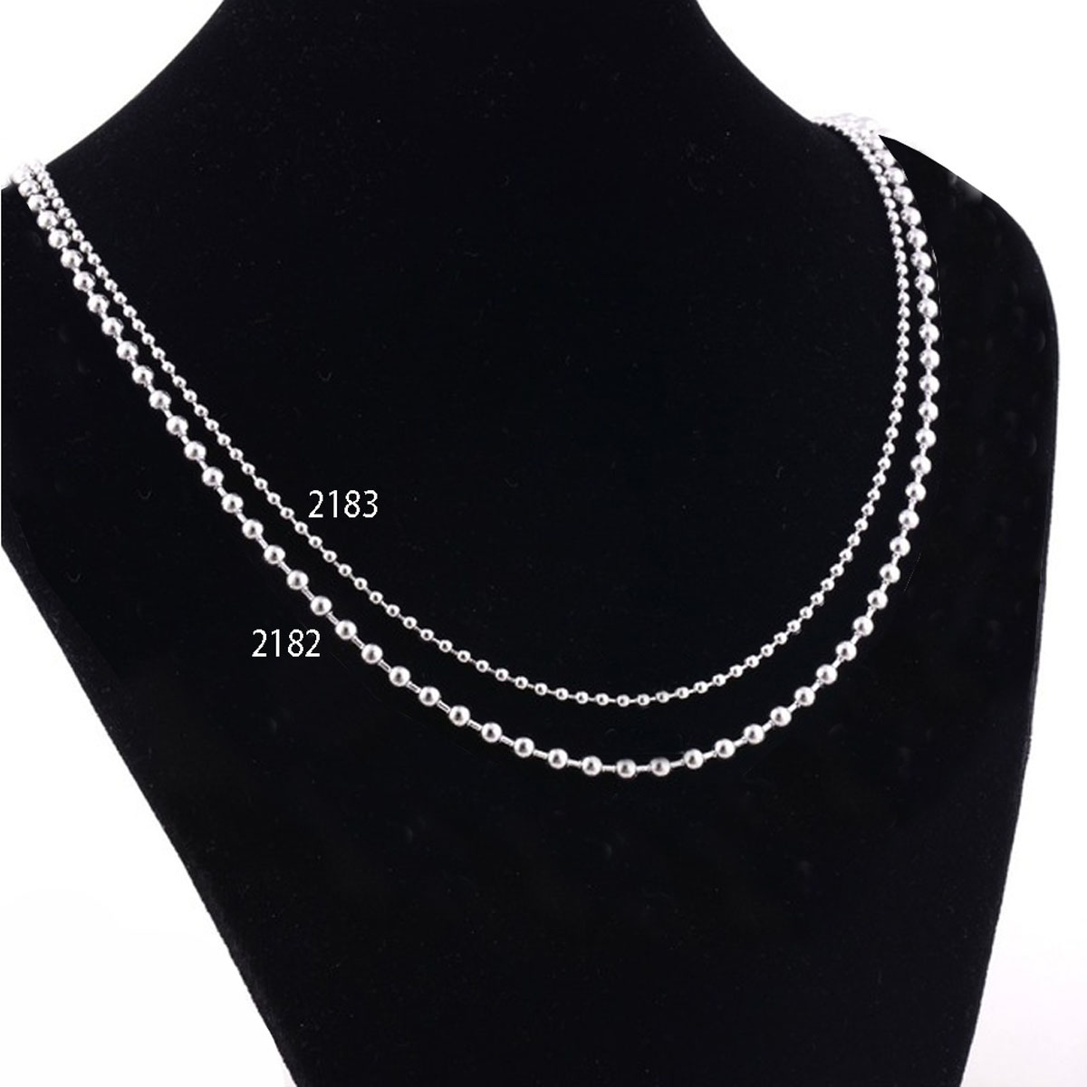 2182   Çelik kolye zinciri  2,4 mm 