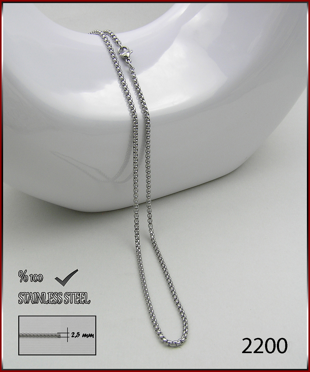 2200  Çelik zincir 2,5mm (Uzunluk seçiniz)