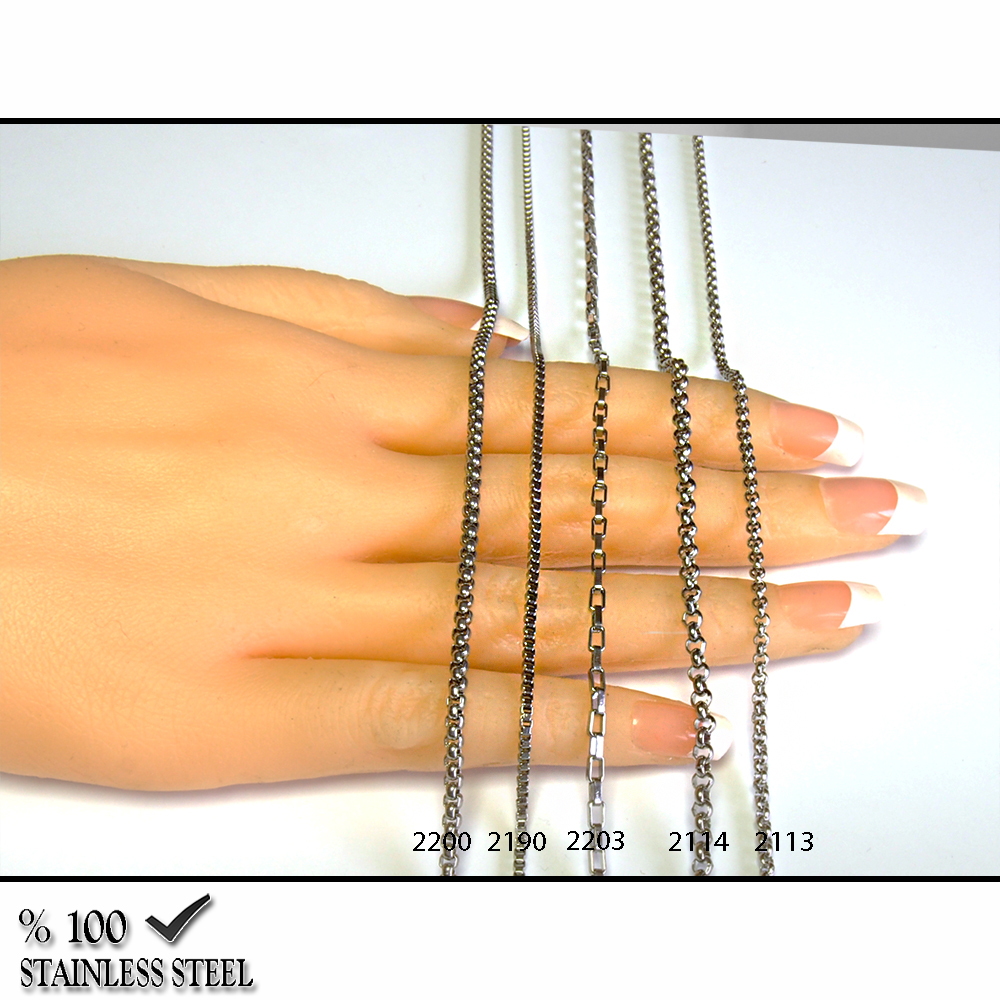 2203  Çelik zincir-2,2mm (Uzunluk seçiniz)