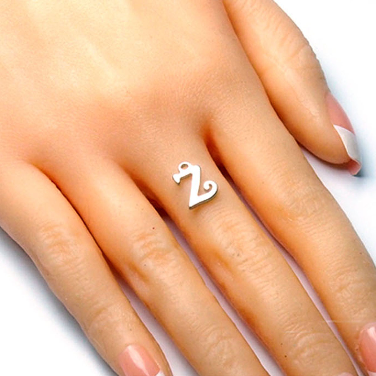 2237B Z harfi kordonlu çelik harf bileklik