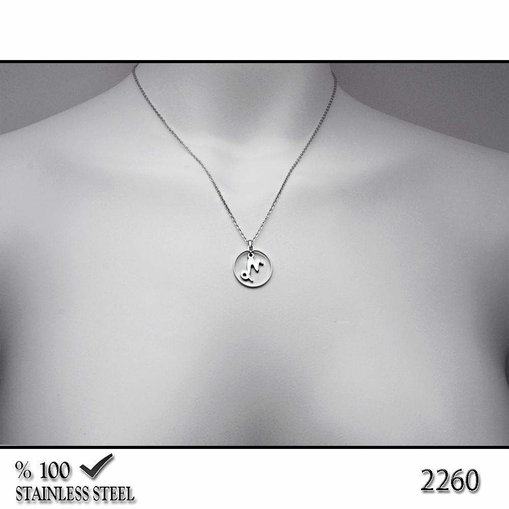 2260 Burç simgesi çelik kolye (Burç seçiniz)