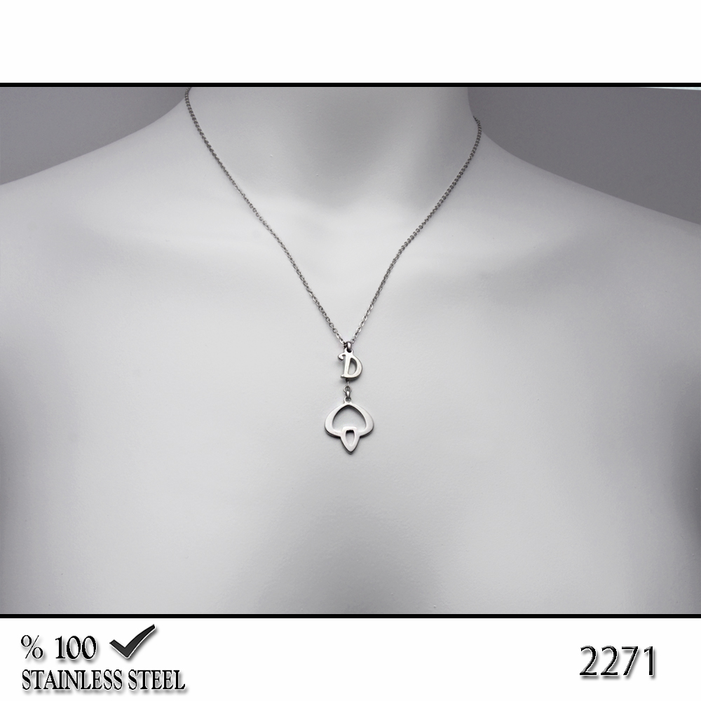 2271 Çelik kolye (Harf ve burç seçiniz)