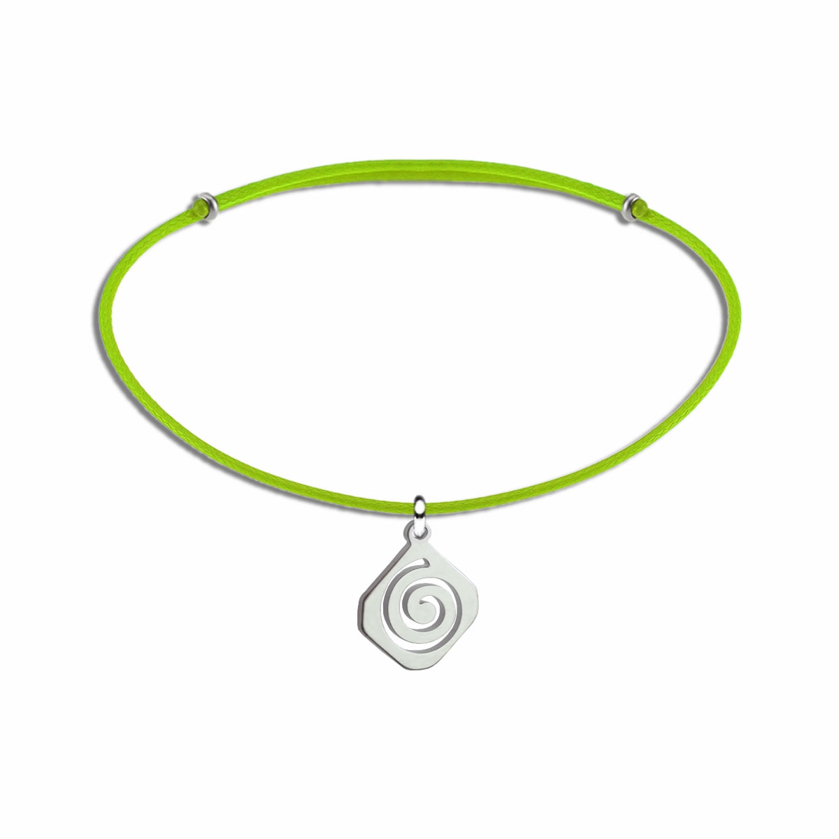 2307BK Spiral çelik uçlu kordon bileklik