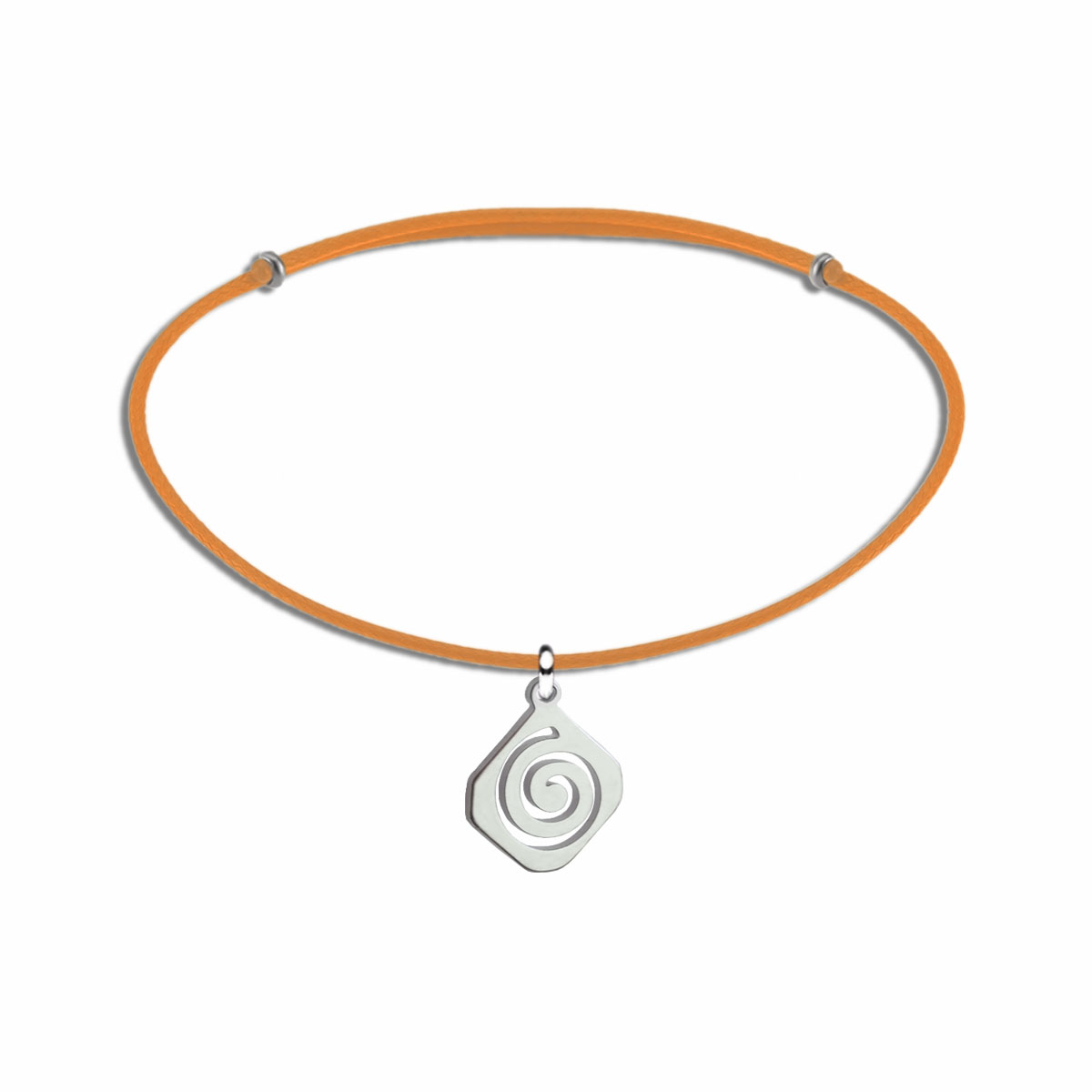 2307BK Spiral çelik uçlu kordon bileklik