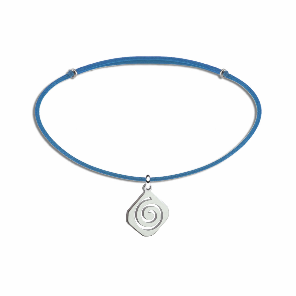 2307BK Spiral çelik uçlu kordon bileklik