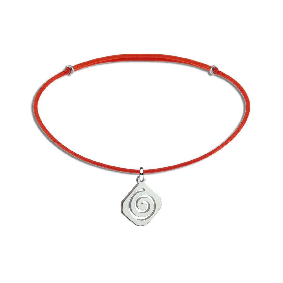 2307BK Spiral çelik uçlu kordon bileklik