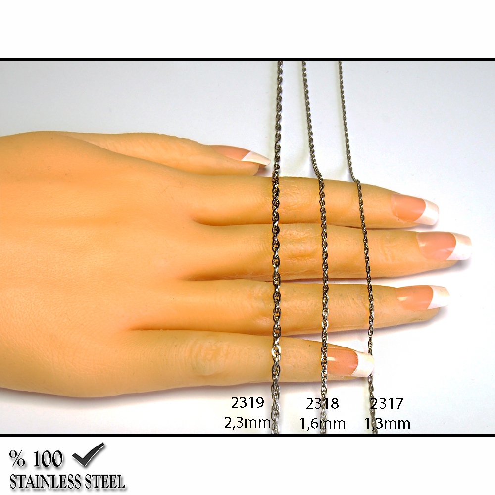2319  Çelik zincir (2,3mm) (Uzunluk seçiniz)
