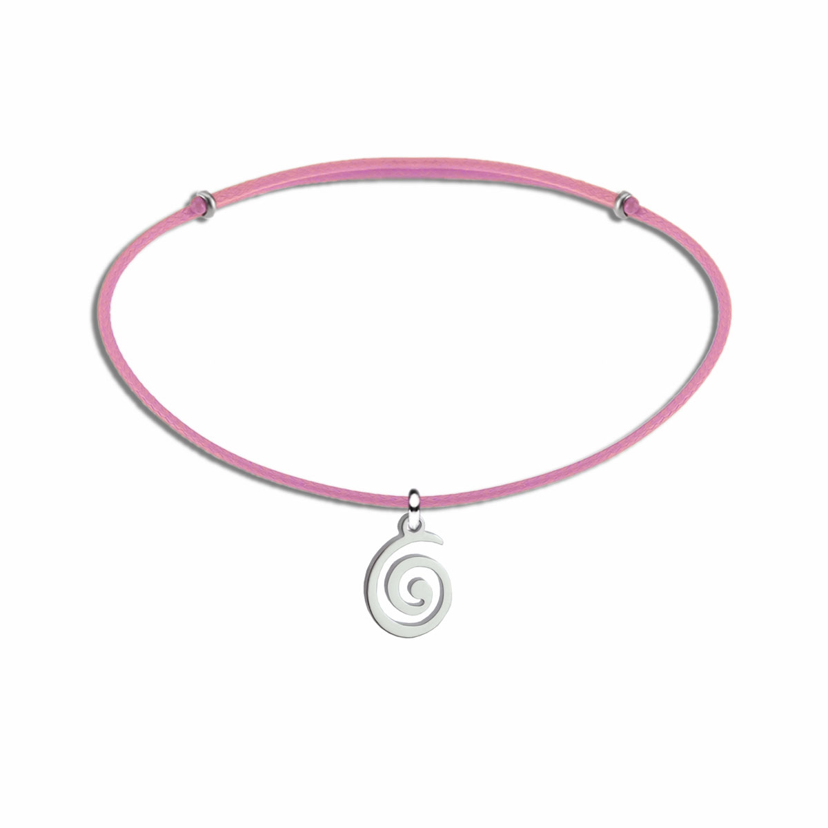 2588BK Sarmal Spiral çelik uçlu kordon bileklik