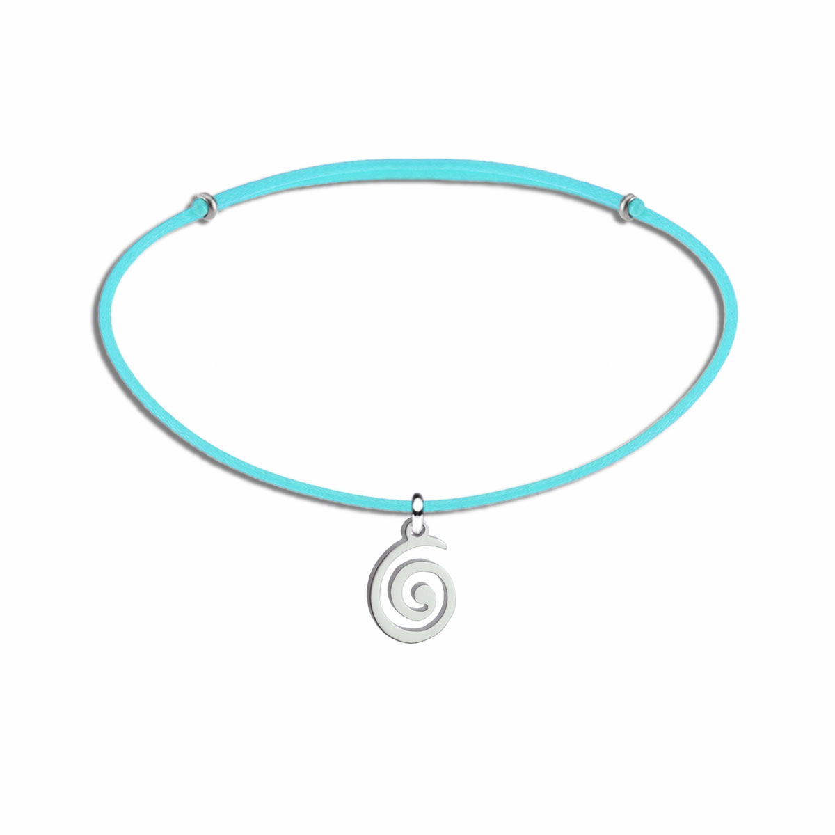 2588BK Sarmal Spiral çelik uçlu kordon bileklik