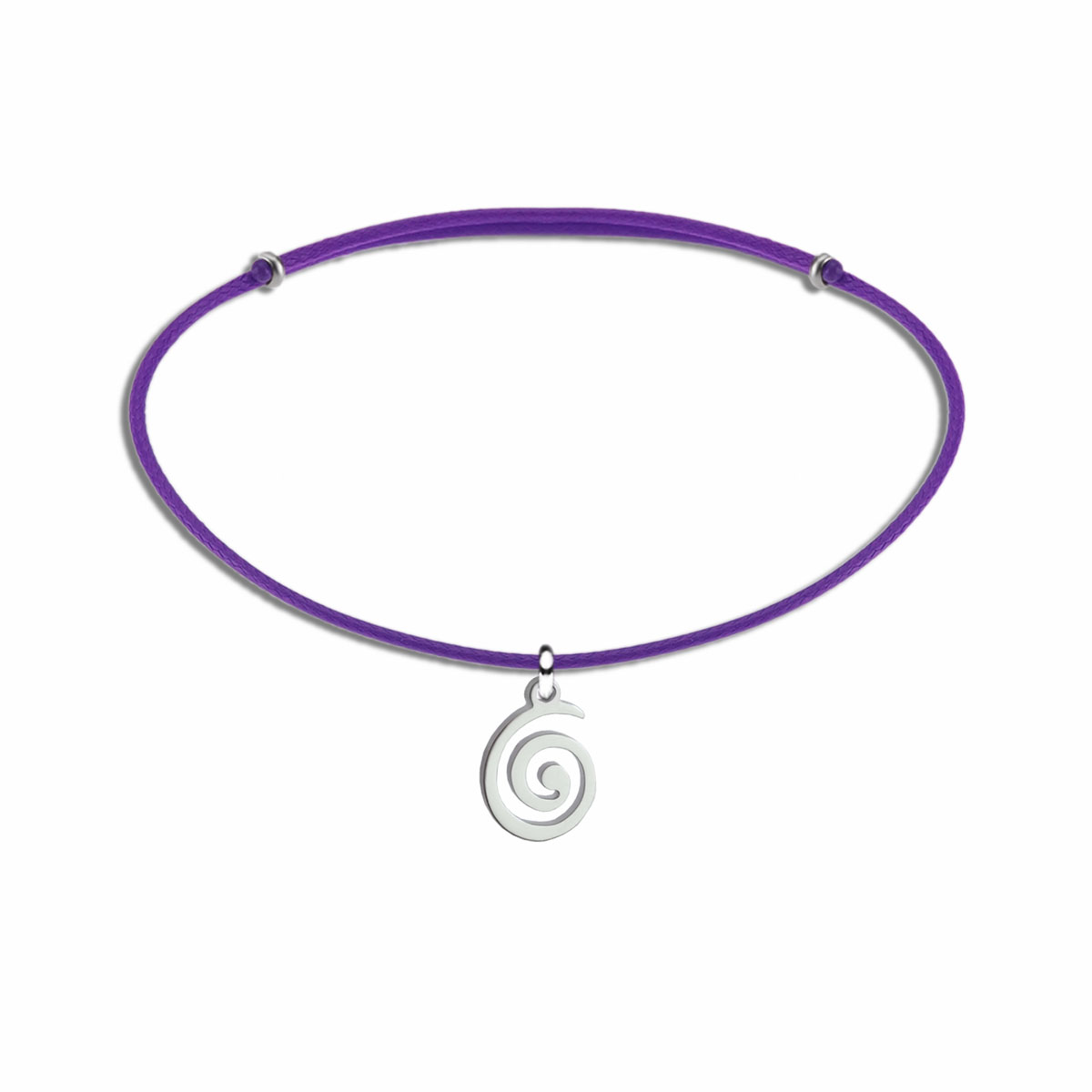 2588BK Sarmal Spiral çelik uçlu kordon bileklik
