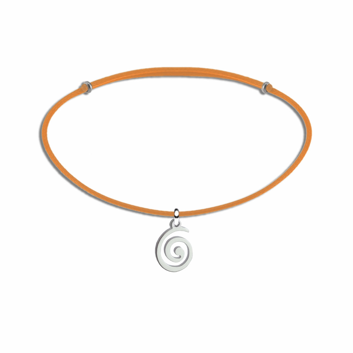 2588BK Sarmal Spiral çelik uçlu kordon bileklik