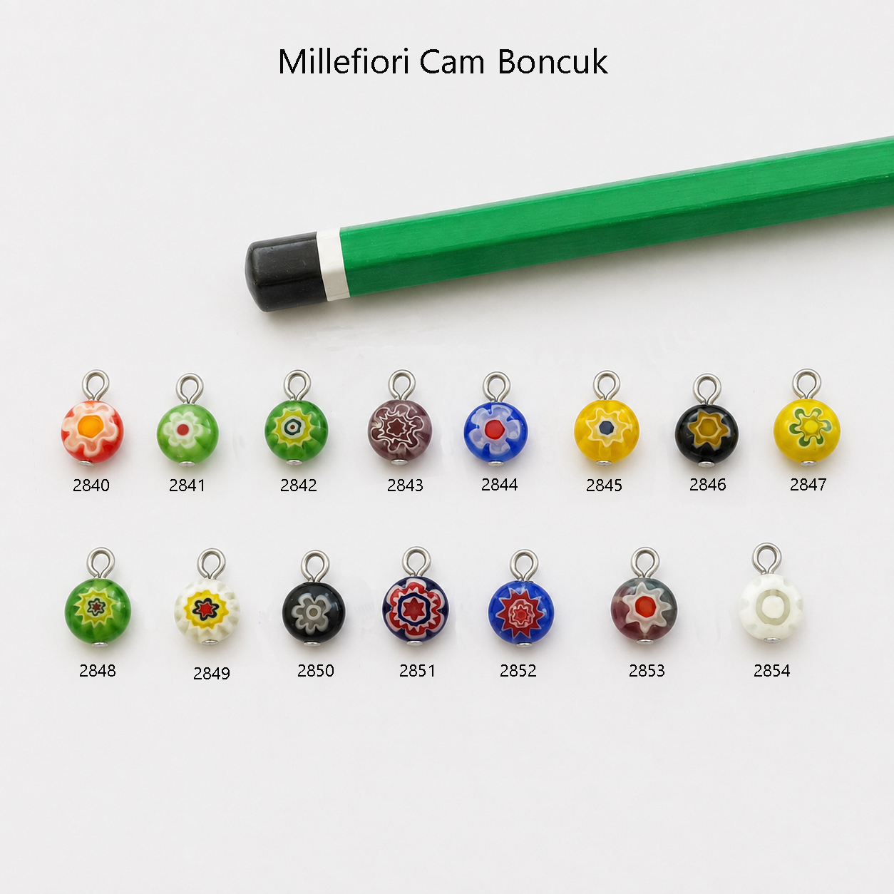 2843H 1,3 mm kordon cam boncuklu halhal