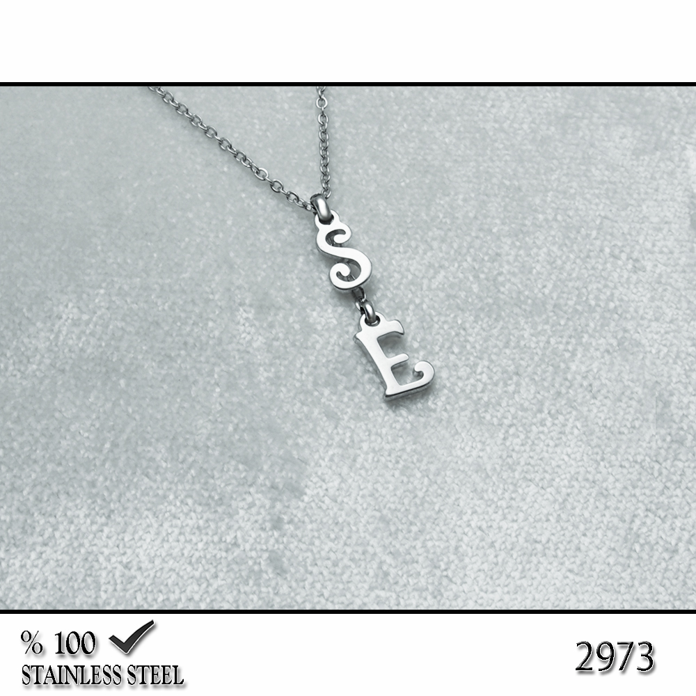 2973 Çelik kolye (Harf Seçiniz)
