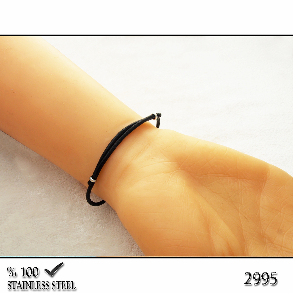 2995 2,3 mm Siyah kordon bileklik