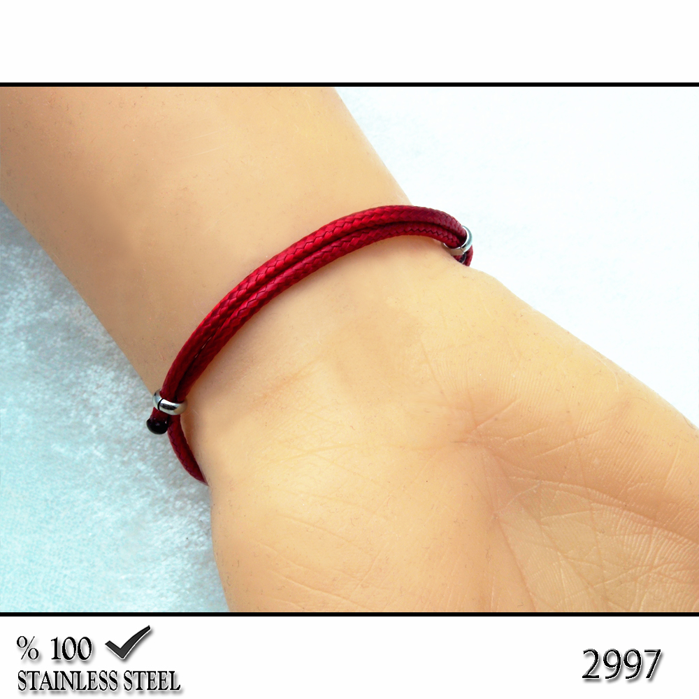2997 2,3 mm Kırmızı kordon bileklik
