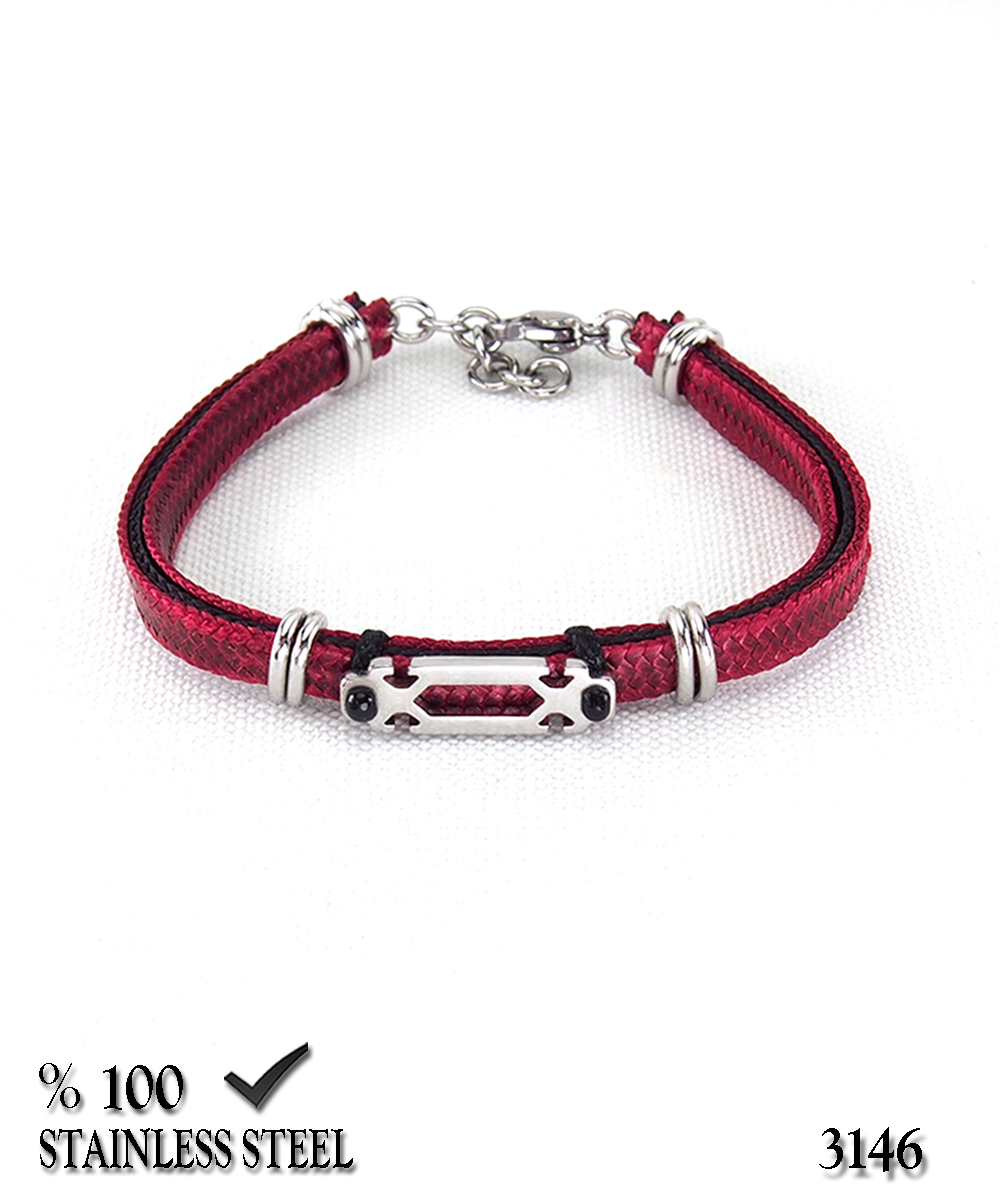 3146 Bordo kordon bileklik