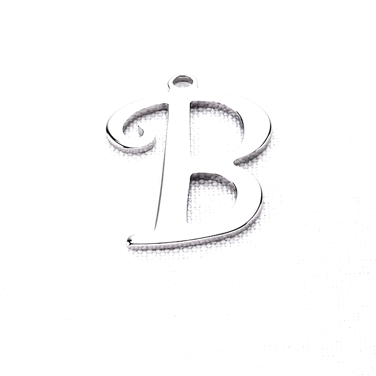 3201k B harfi (Yükseklik 3.5cm) çelik harf kolye