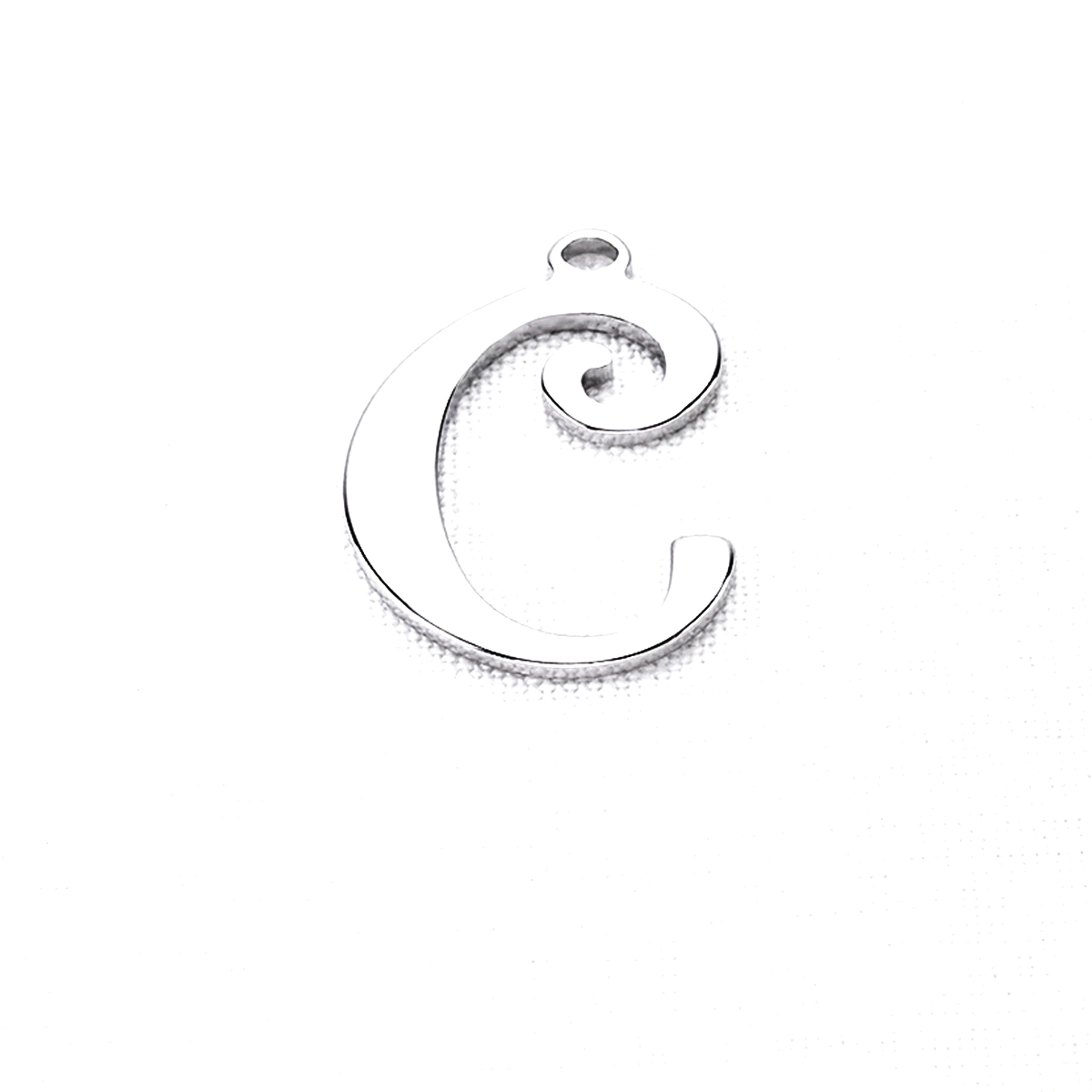 3202k C harfi (Yükseklik 3.5cm) çelik harf kolye