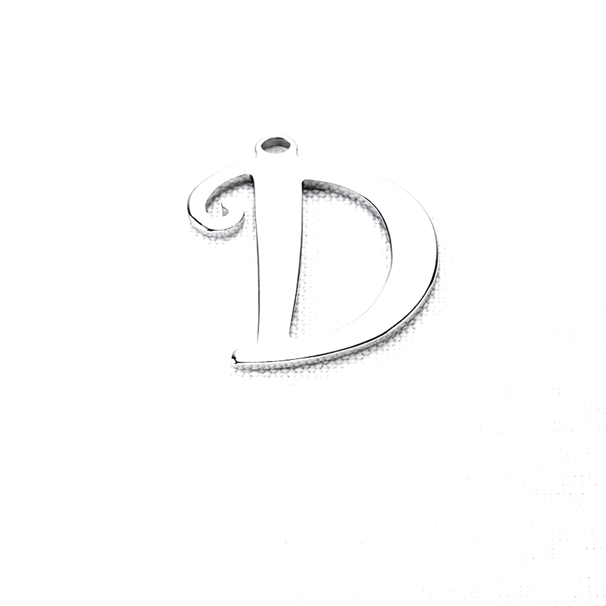 3203k D harfi (Yükseklik 3.5cm) çelik harf kolye