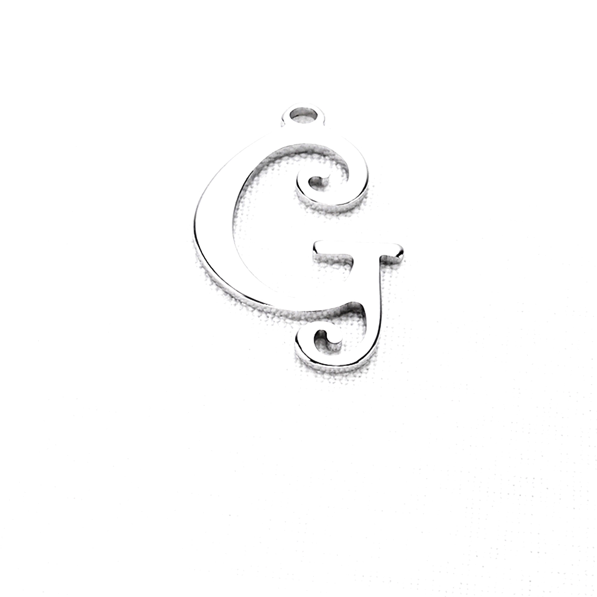 3206k G harfi (Yükseklik 3.5cm) çelik harf kolye