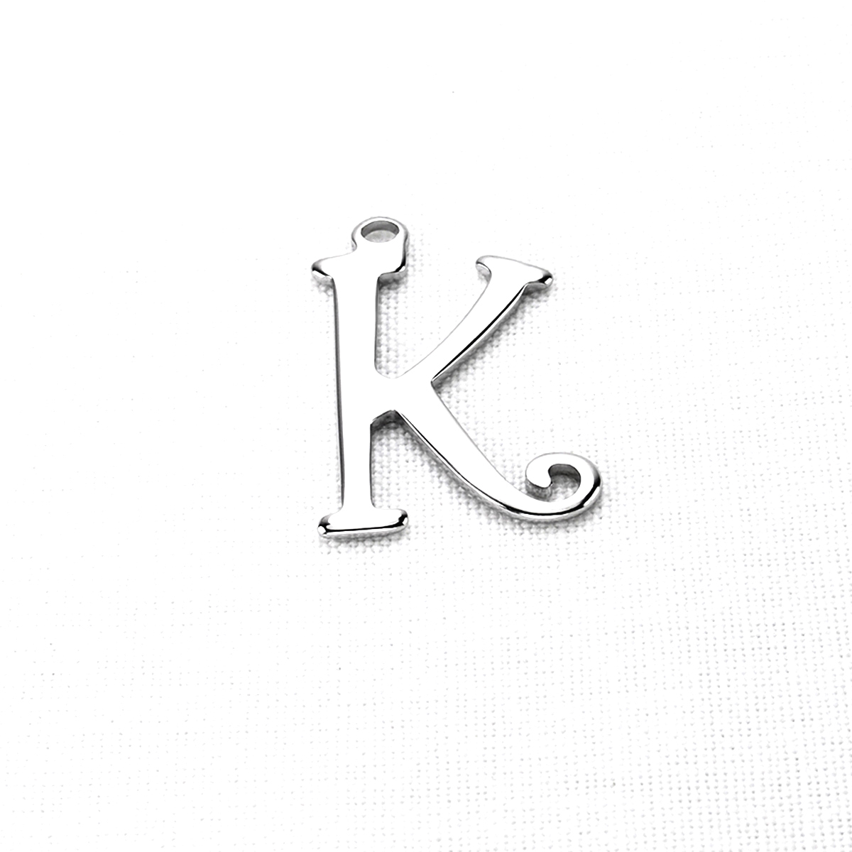 3211k K harfi (Yükseklik 3.5cm) çelik harf kolye