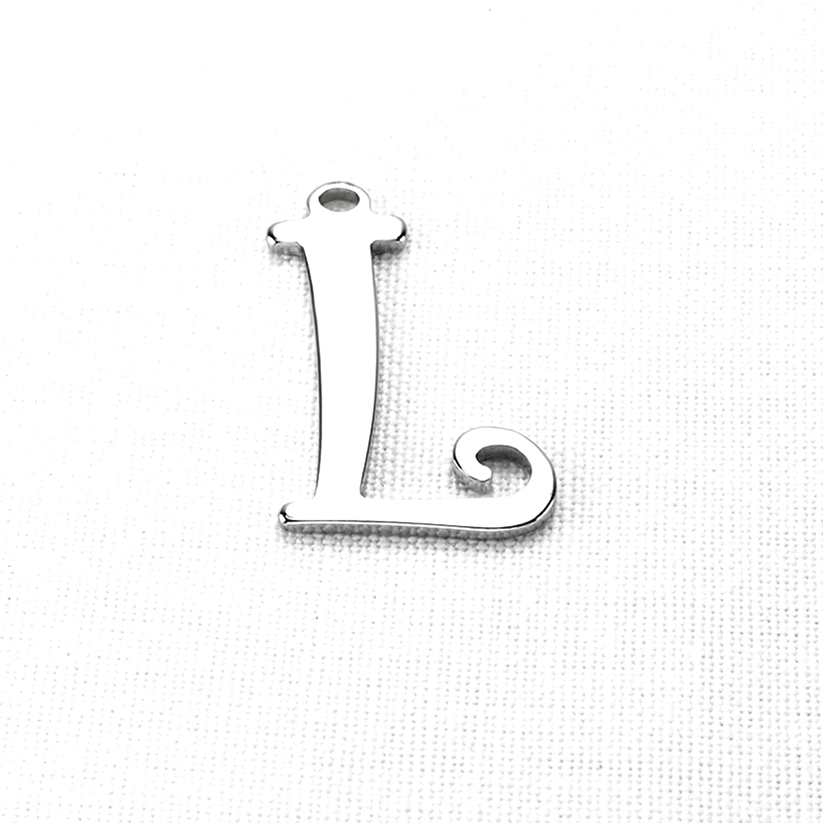 3212k L harfi (Yükseklik 3.5cm) çelik harf kolye