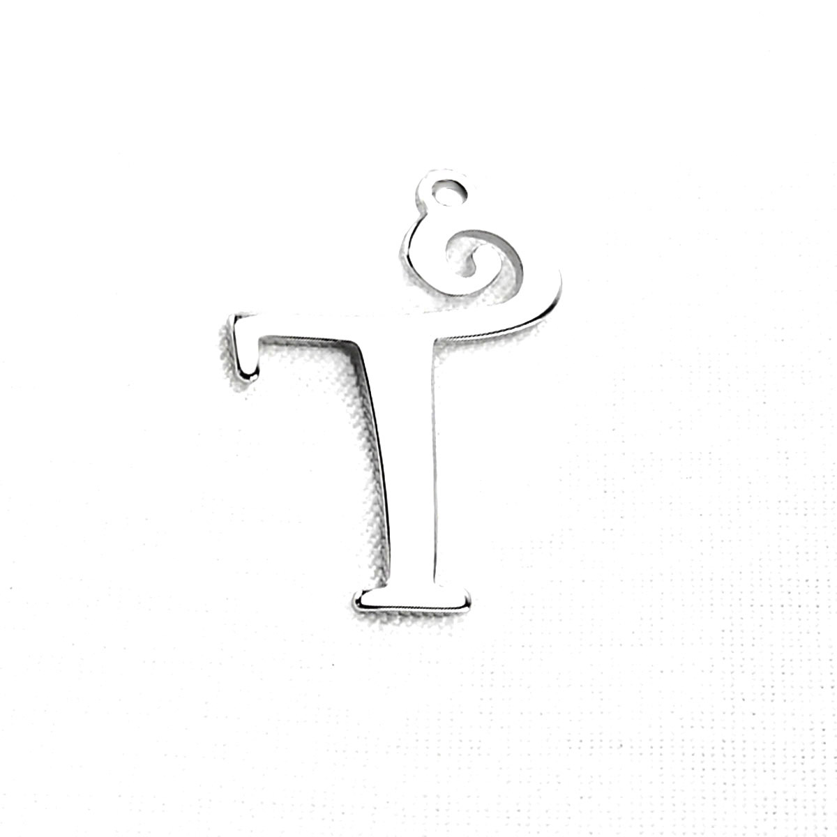 3222k T harfi (Yükseklik 3.5cm) çelik harf kolye