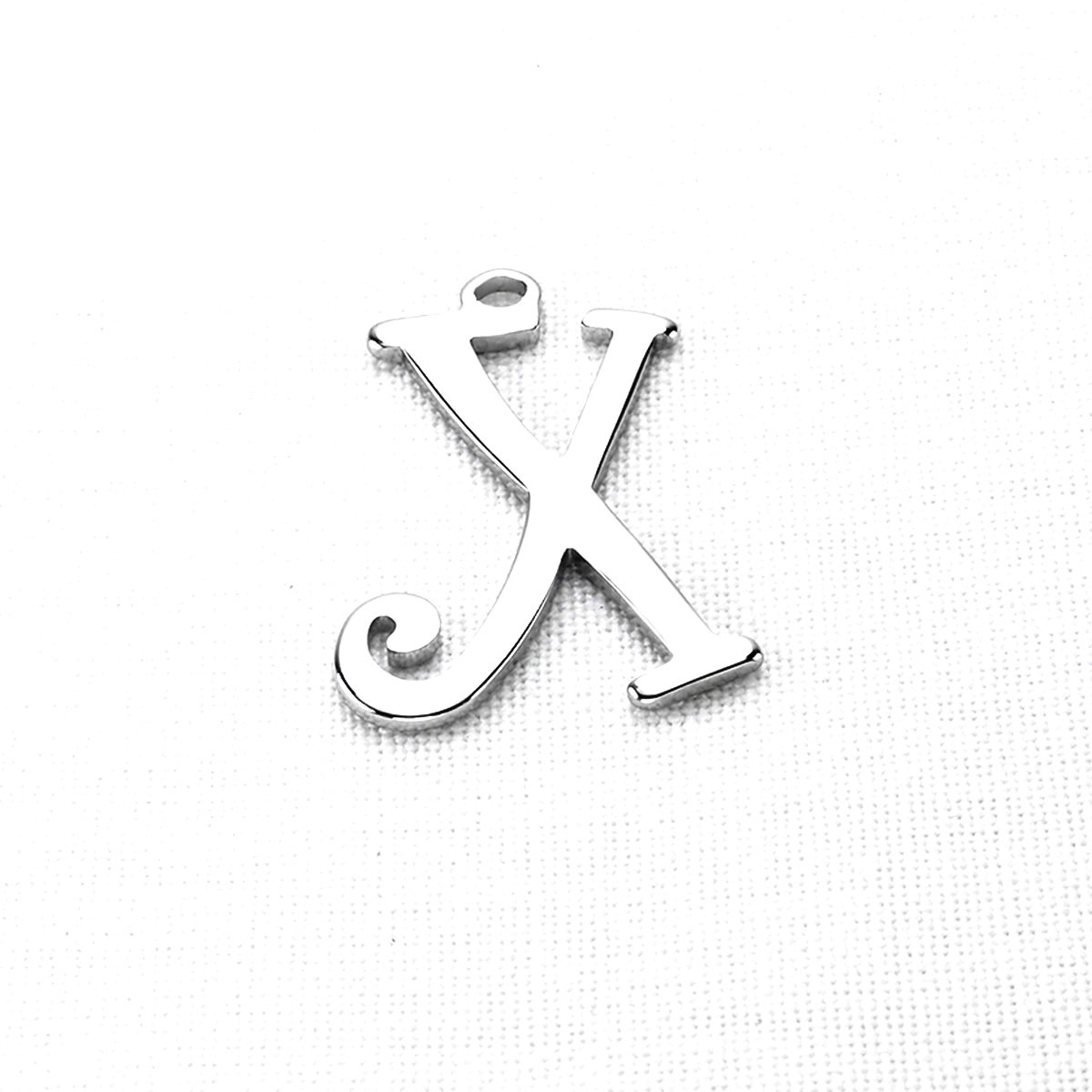 3225k X harfi (Yükseklik 3.5cm) çelik harf kolye