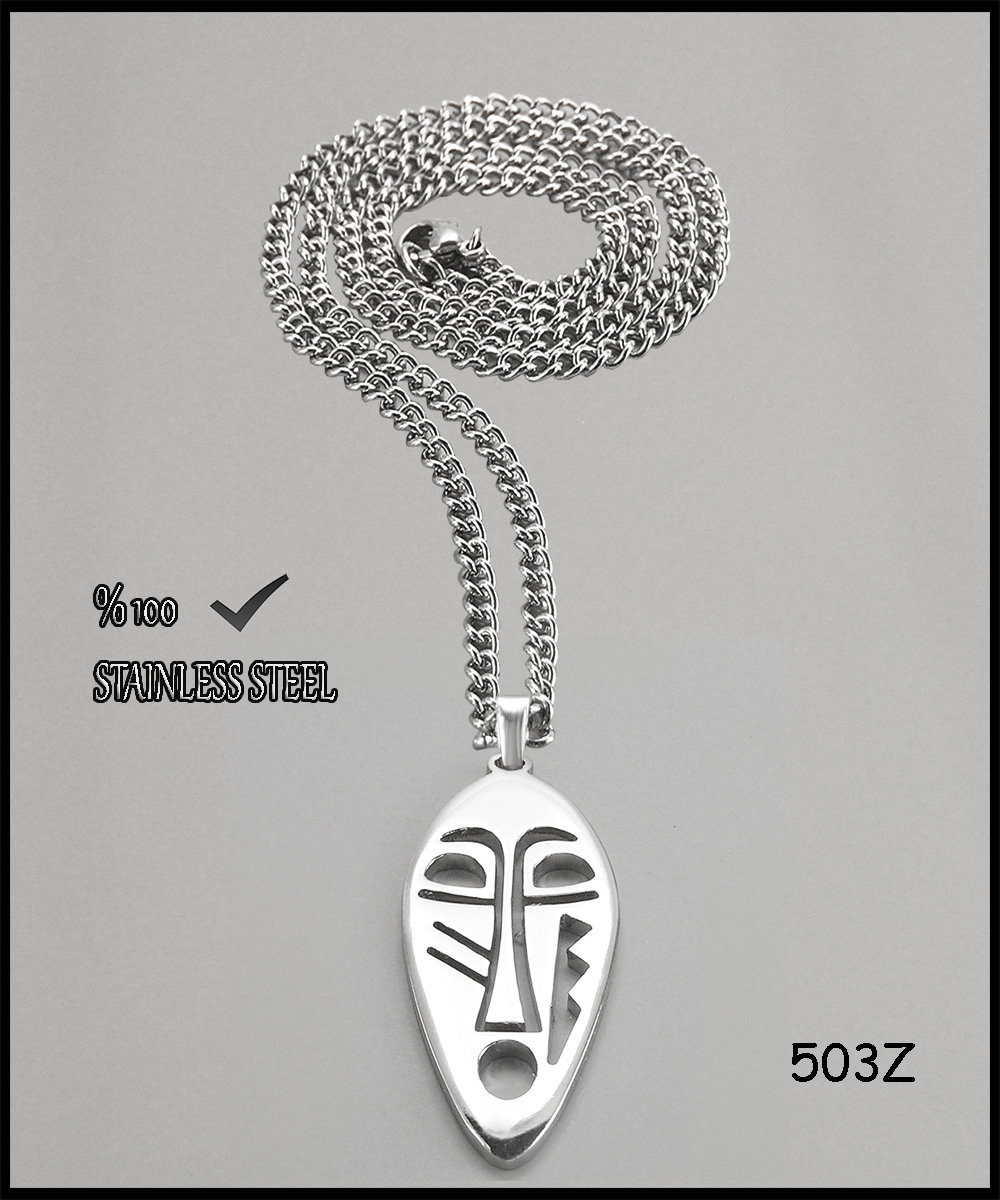 503ZU Mask çelik kolye  41 x 18 mm