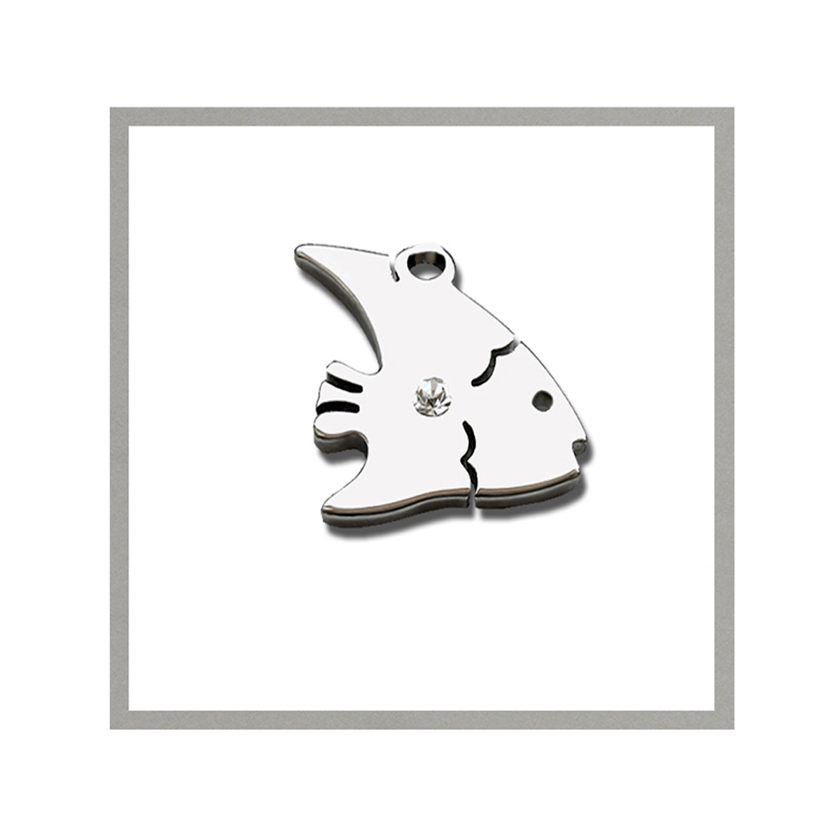 658KUT Balık çelik kolye   26 x 25 mm