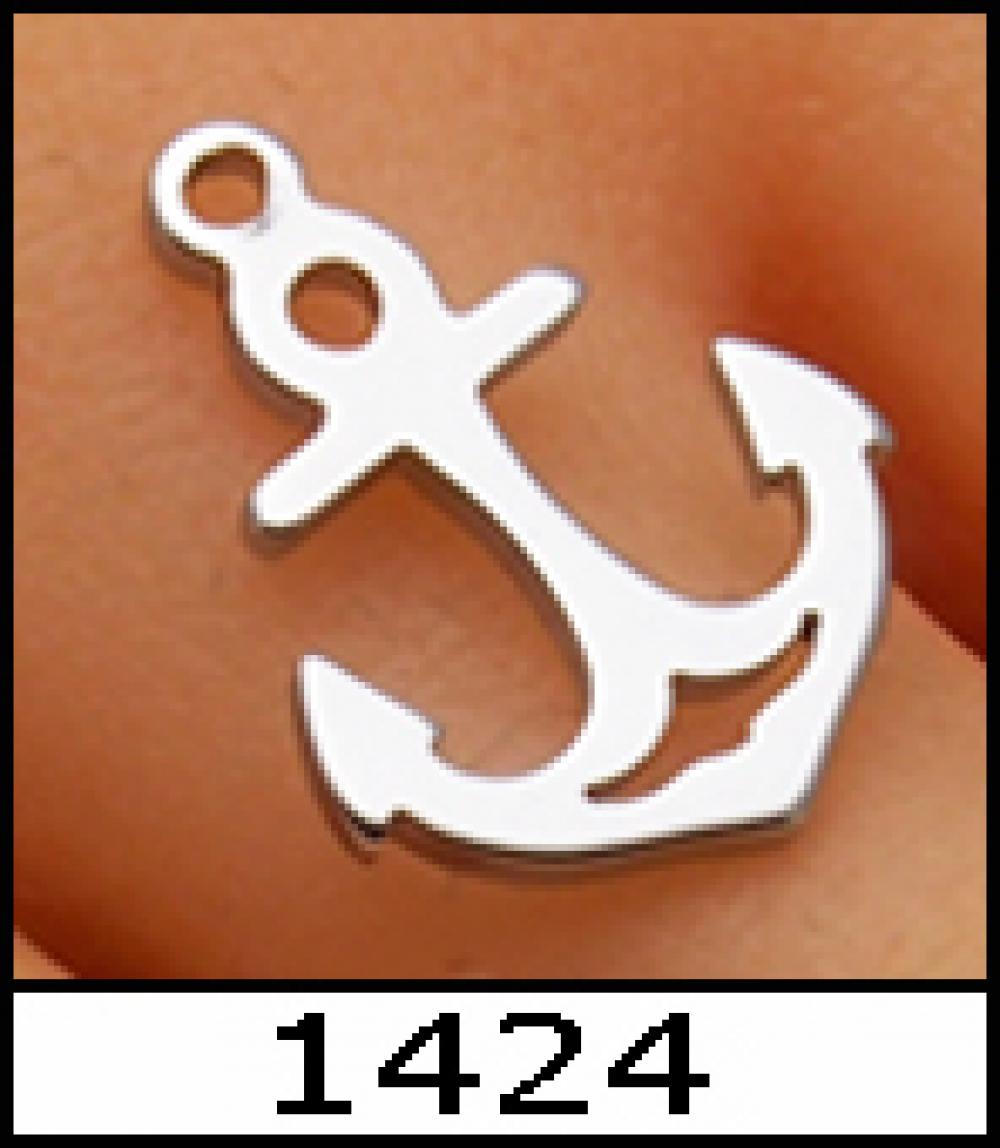 1424K minik çapa çelik kolye