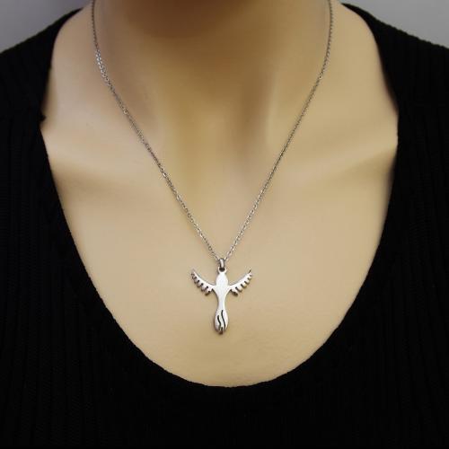 1240Z Anka kuşu çelik unisex kolye