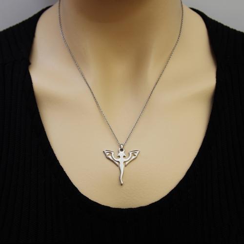 1242z Otantik anka çelik unisex kolye